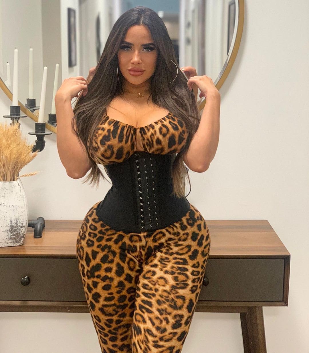 Thumbnail 6 de YIANNA Women's Underbust Latex Sport Girdle Waist Trainer Corset
