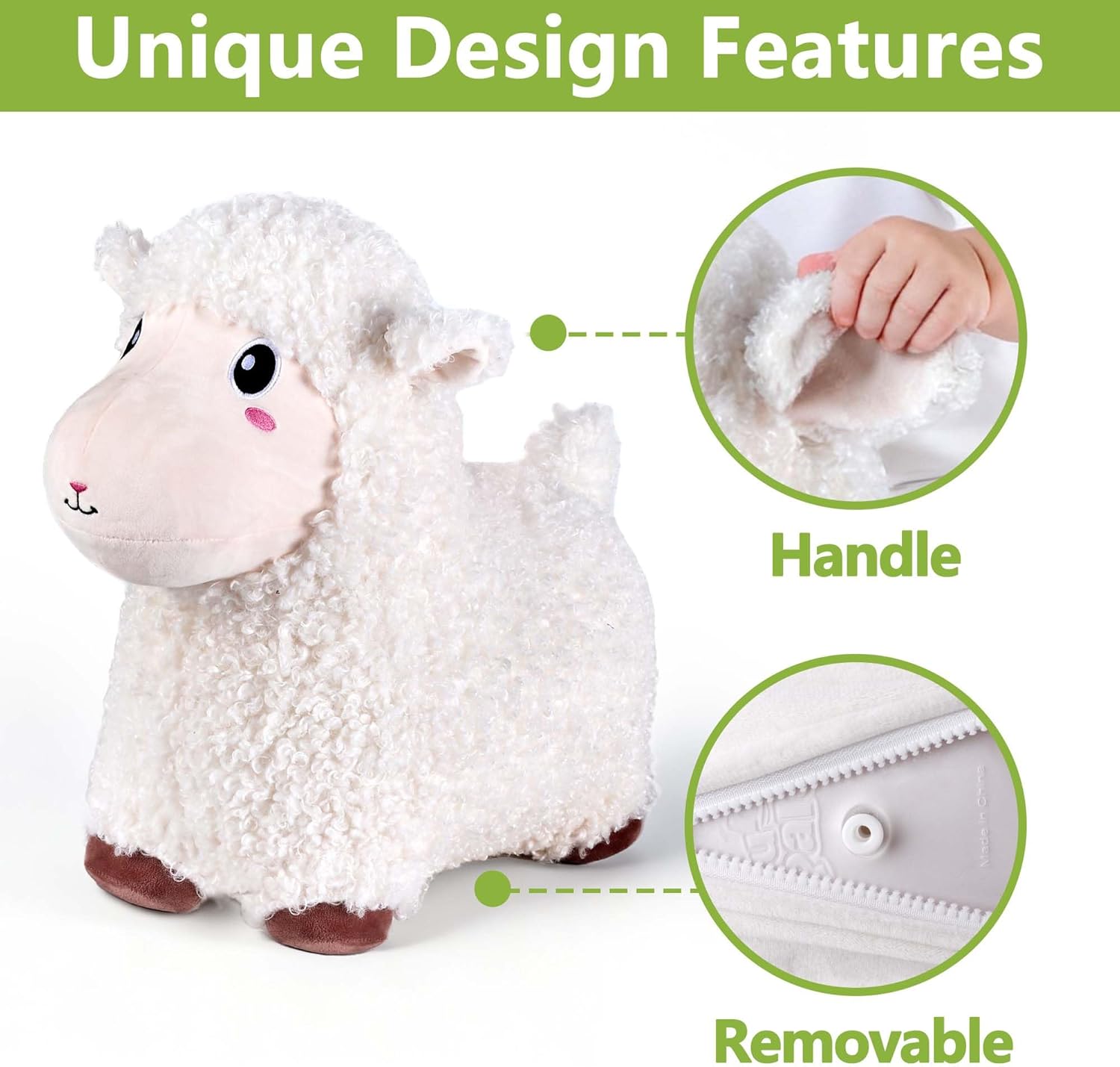 Thumbnail 2 de Bouncy Pals Sheep Hopping Horse: Toddler Inflatable Farm Animal Hopper