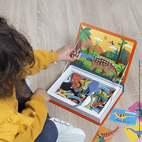 Detalle de Janod Magneti'Book Dinosaures – Jeu Magnétique éducatif 50 pièces