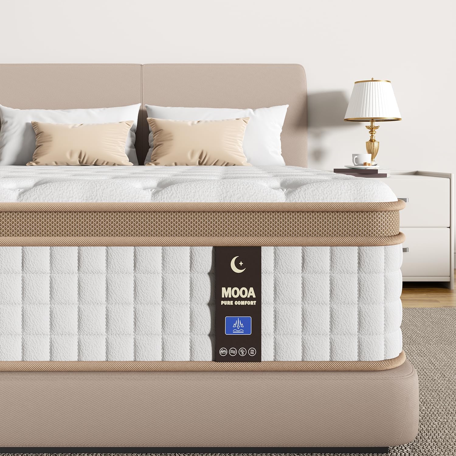 Detalle de MOOA Hybrid Mattress, 12-Inch