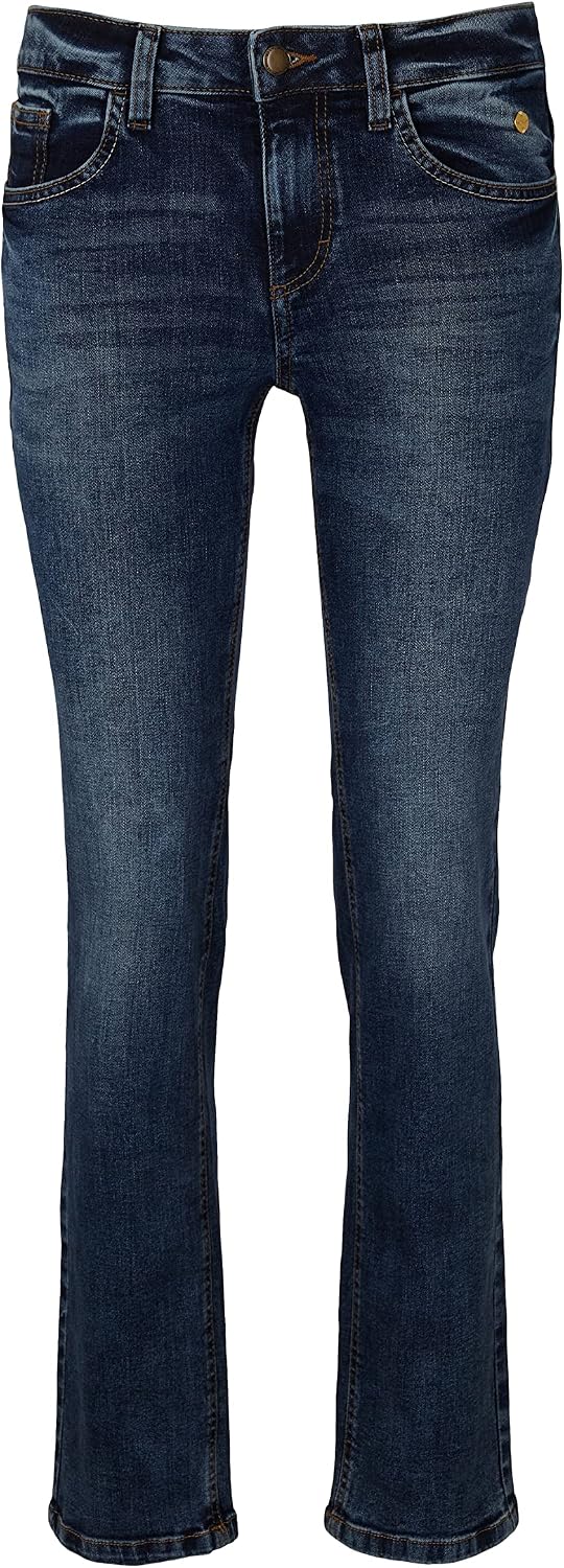 Detalle de TOM TAILOR Damen Alexa Straight Jeans im Five-Pocket-Style