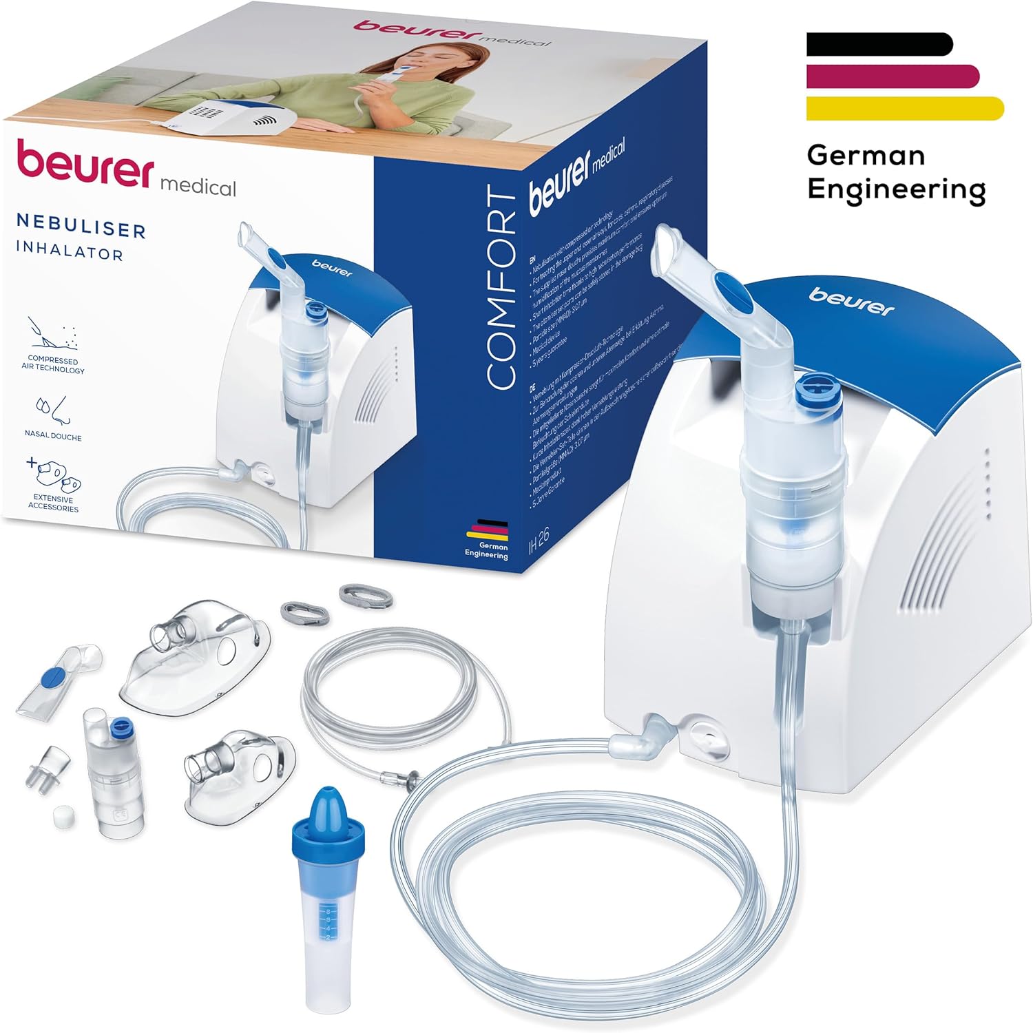 Thumbnail 6 de Beurer IH 26 Inhalator – Vernebler mit Nasendusche und umfangreichem Zubehör