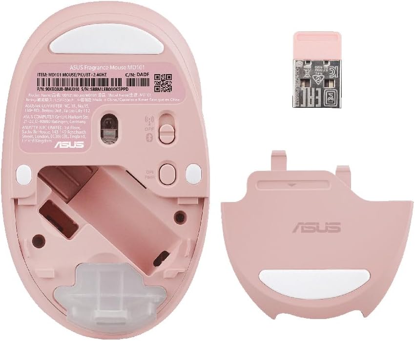Detalle de ASUS Fragrance Mouse MD101 – kabellos, 2400 dpi, Rose Clay