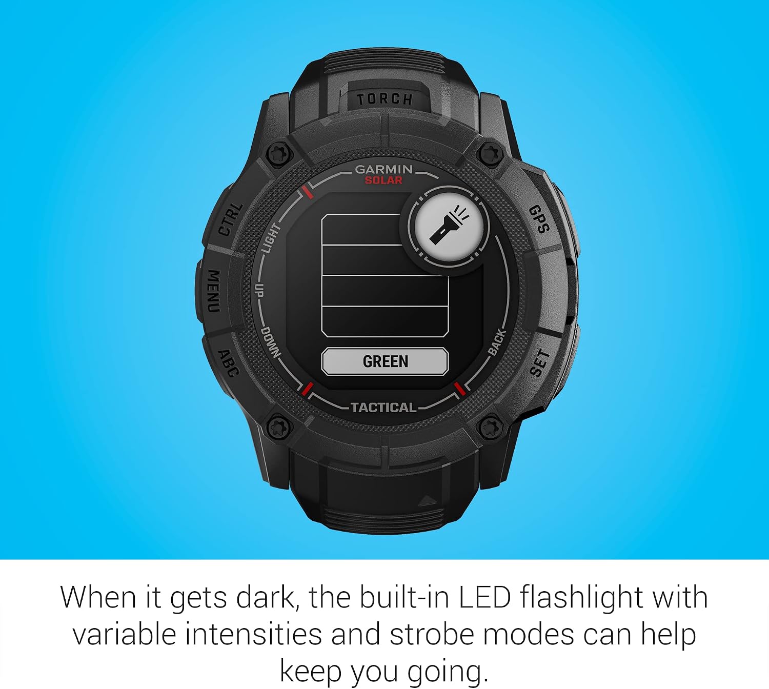 Detalle 2 de Garmin Instinct 2X Solar Tactical 50mm GPS Watch