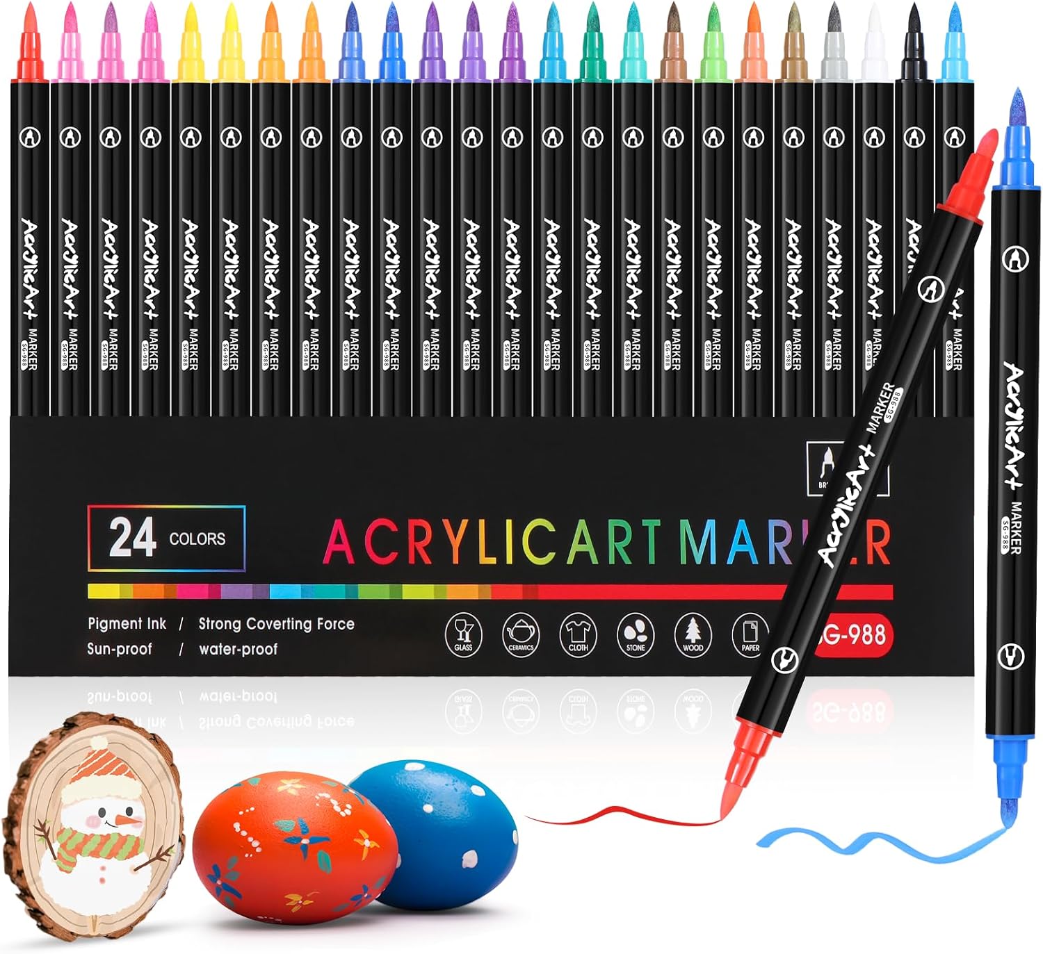 Detalle de Diboniur 24 Colori pennarelli acrilici 🎨