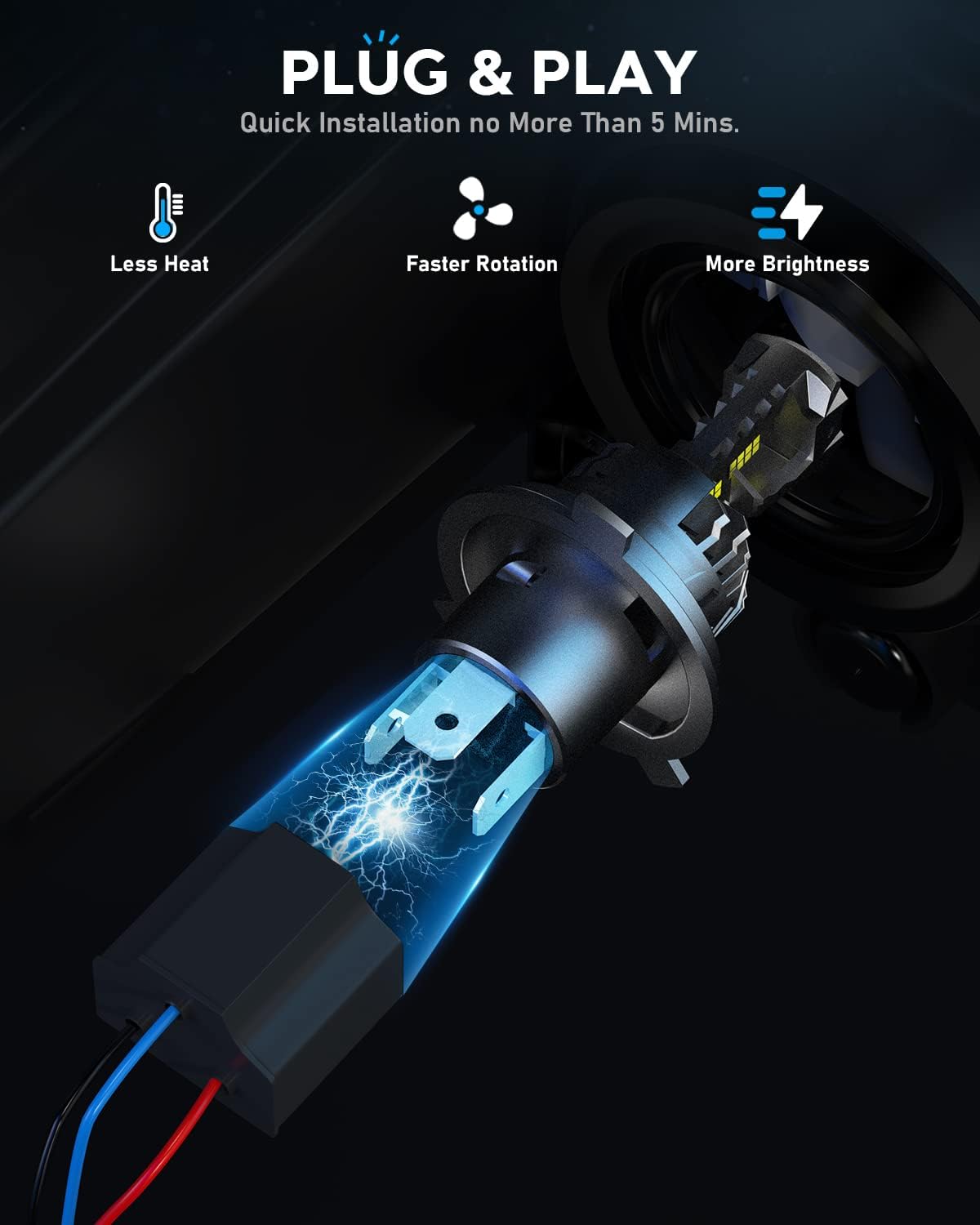 Thumbnail 5 de NOVSIGHT H4 Ampoule LED 30000LM
