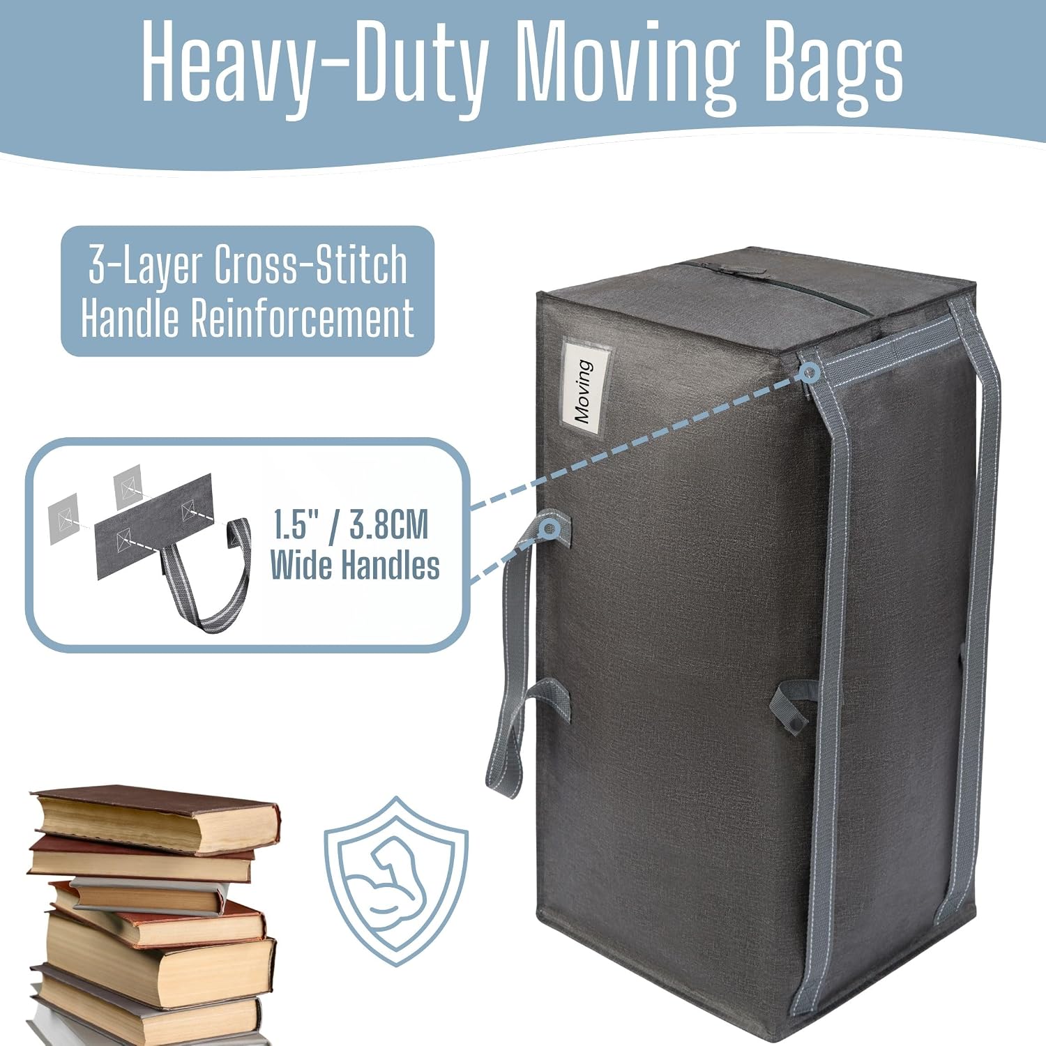 Thumbnail 2 de VENO 8 Pack Heavy Duty Moving Bags with Backpack Straps