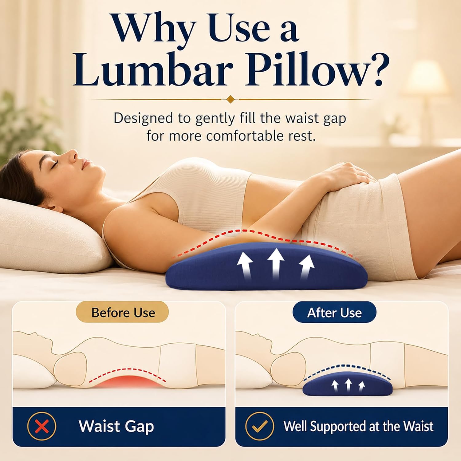 Thumbnail 1 de Memory Foam Lumbar Support Pillow
