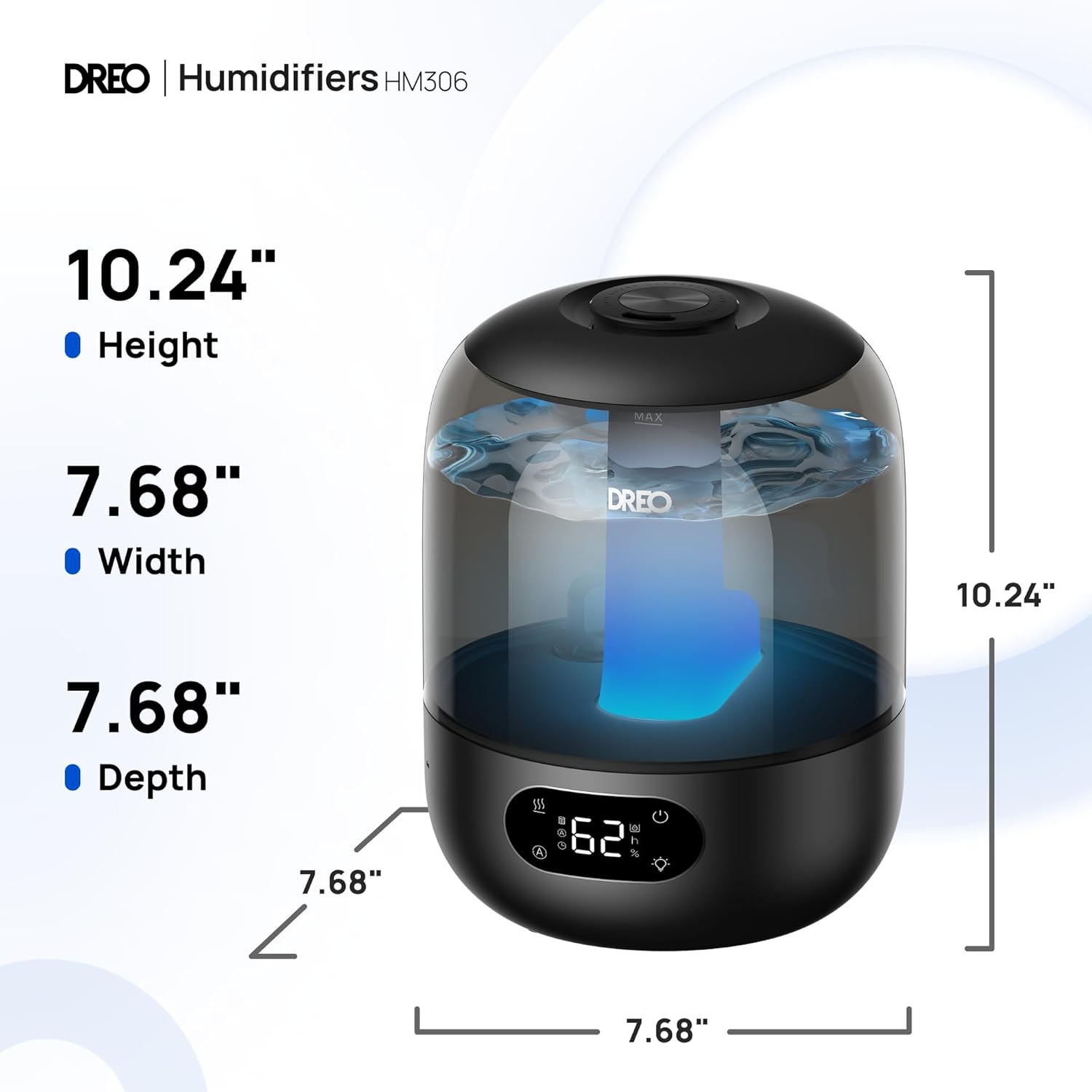Detalle 2 de Dreo 3L Humidificador Bebés 30h 💧
