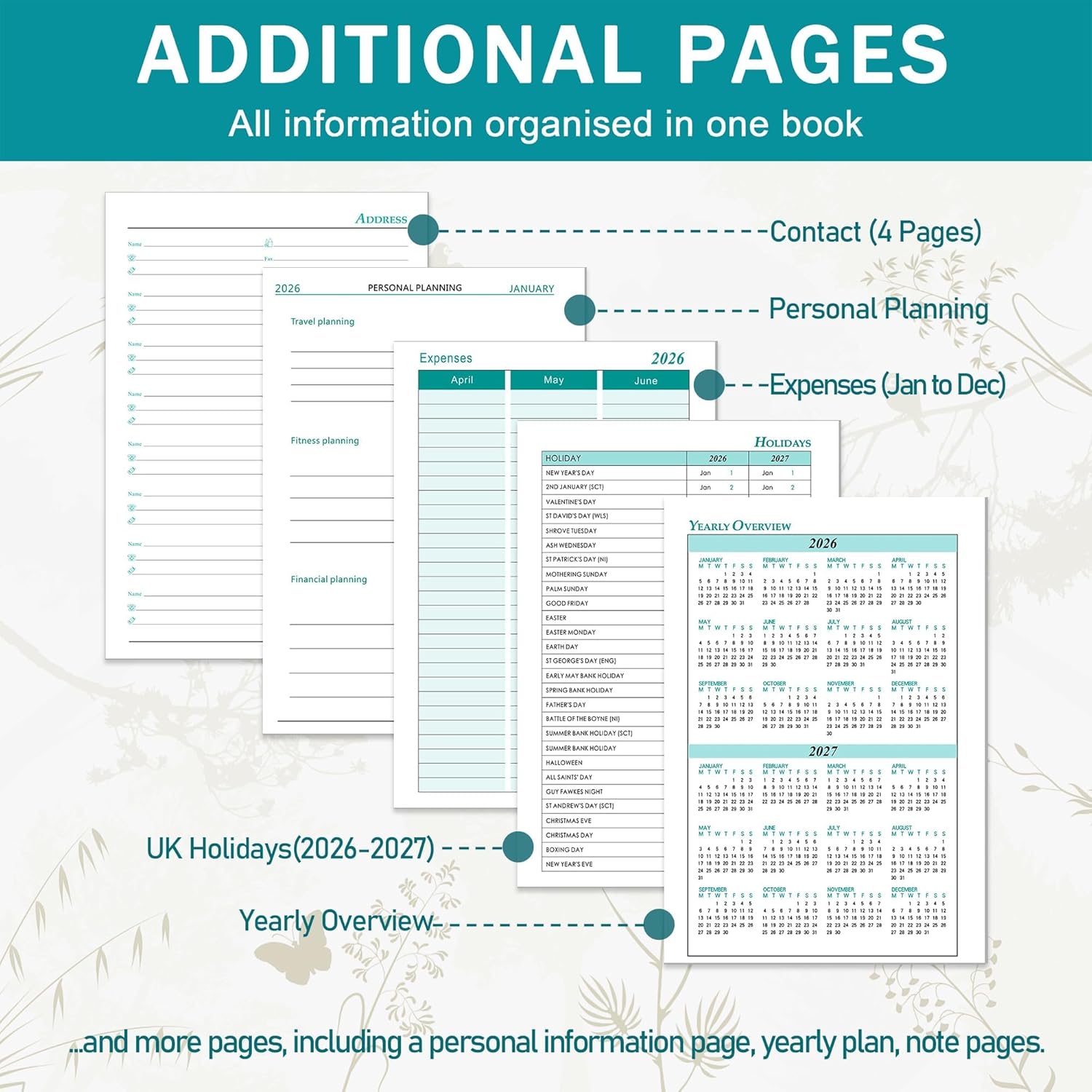 Thumbnail 5 de Academic Diary 2026–2027 Page a Day A5 from Aug 2026 to July 2027 – Starry Cat
