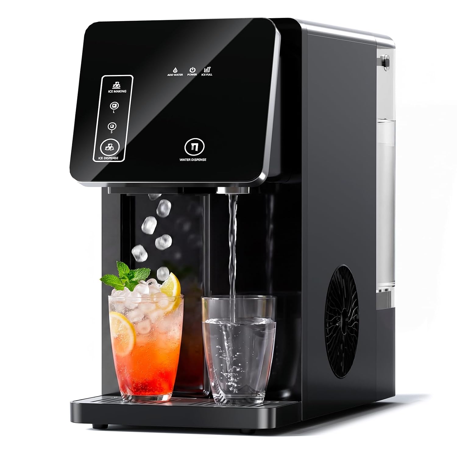 Detalle de COWSAR HZBY-12 2-in-1 Countertop Ice Maker and Cold Water Dispenser