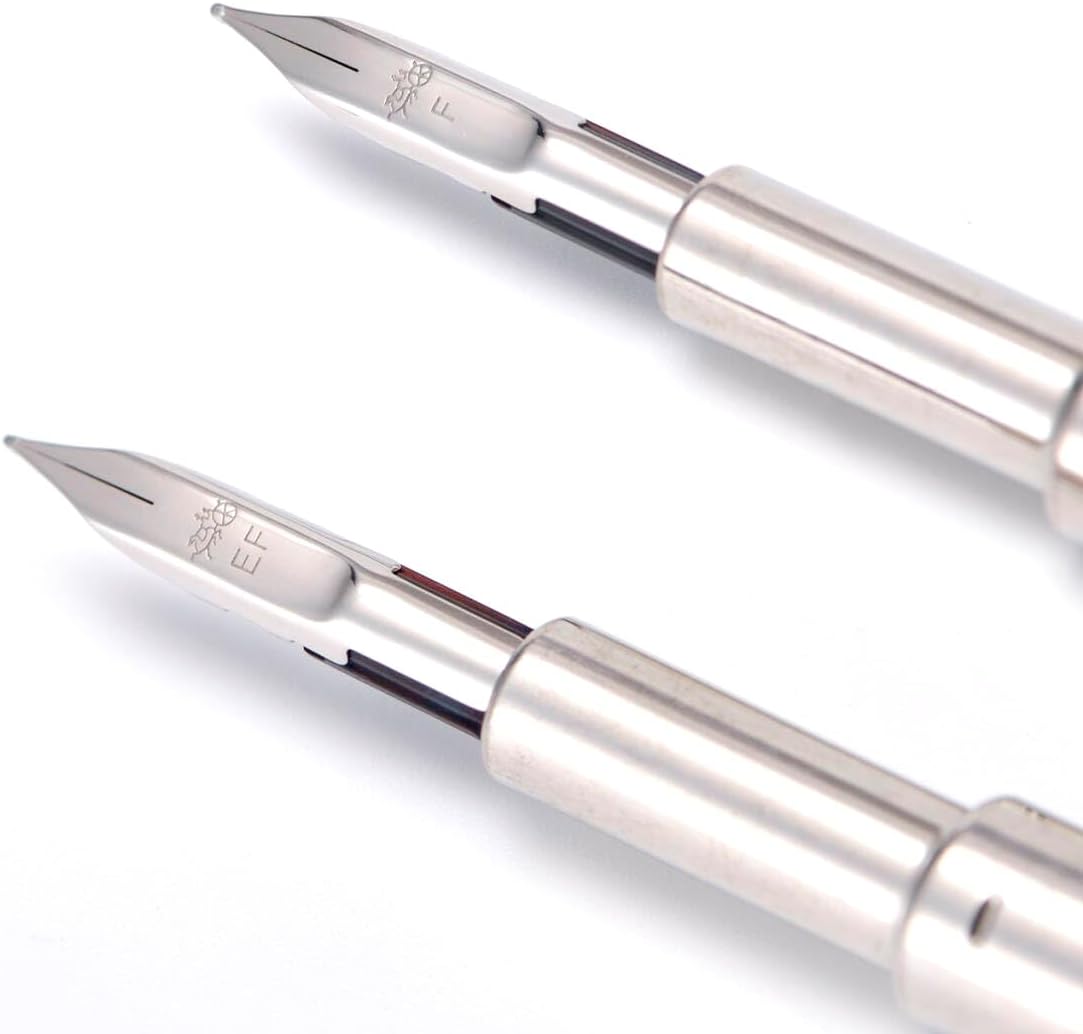Thumbnail 6 de Jinhao 10 Series Press Fountain Pen Gradient Grey (Extra Fine) Set with Ink Converter & Metal Box