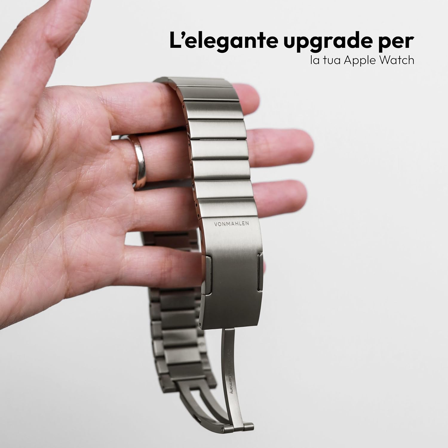 Thumbnail 4 de VONMÄHLEN Link Bracelet Pro: Cinturino in acciaio 316L per Apple Watch con regolazione e vetroso di stile