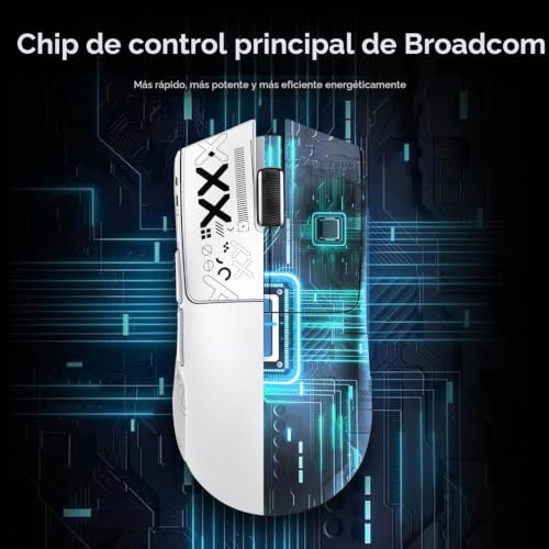 Detalle de ATTACK SHARK X11, ratón gaming inalámbrico con sensor PAW3311 y base magnética