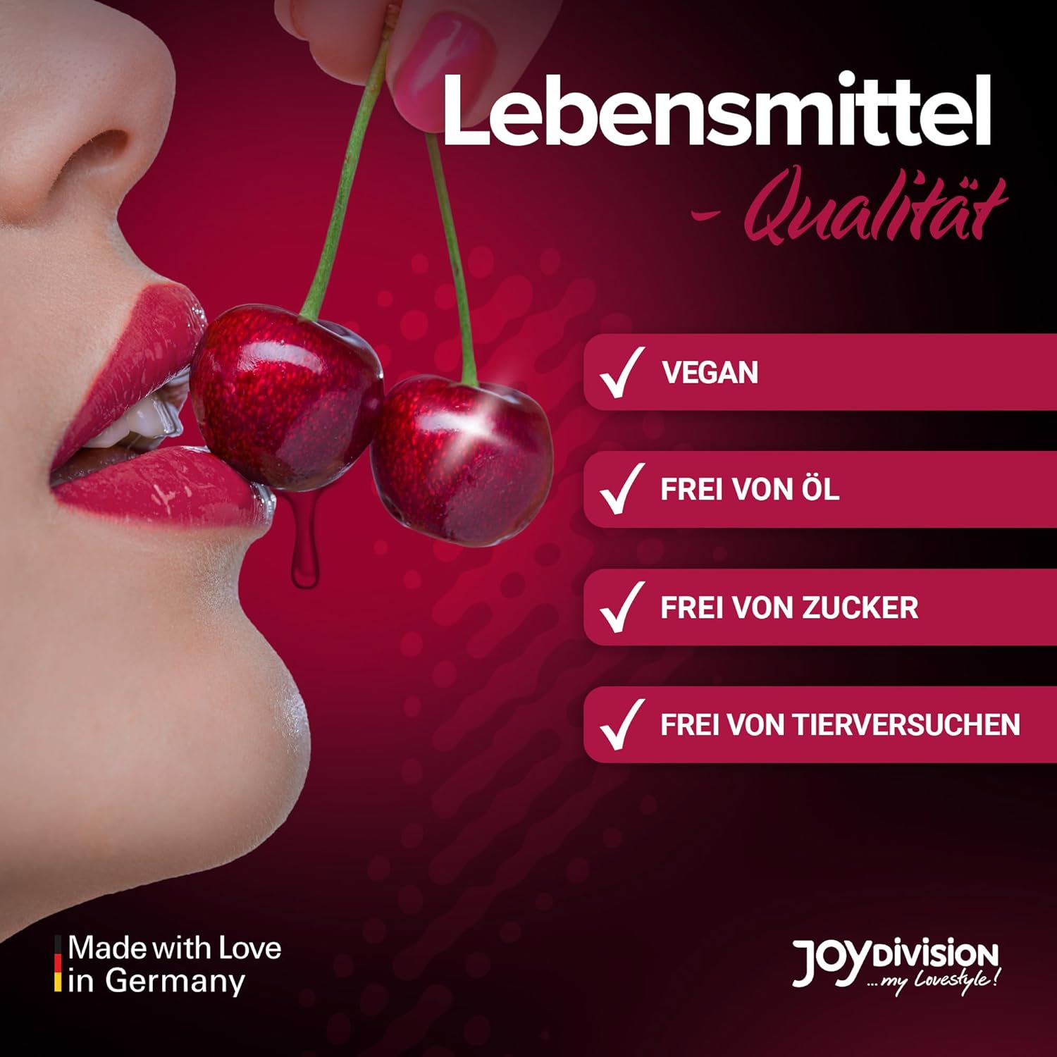 Detalle de JOYDIVISION WARMup 150 ml Massageliquid – Wärme-Effekt, Kirschduft und vegane Rezeptur