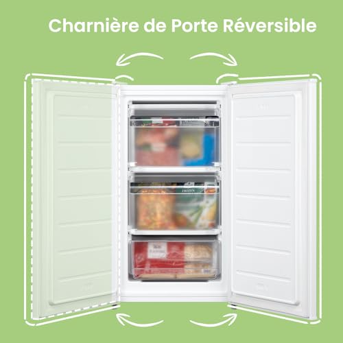 Detalle de COMFEE' RCU60WH2(E) Mini Congélateur 60 L – Monoporte, Blanc