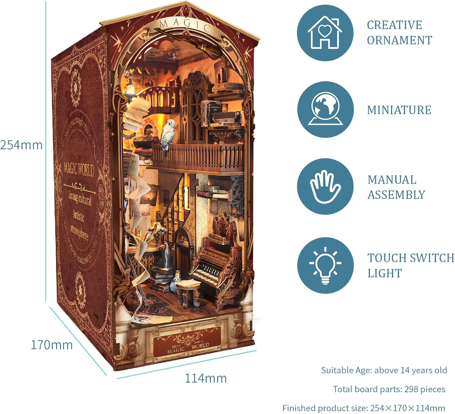 Thumbnail 1 de Collazoey Book Nook Kit: casetta in miniatura in legno 3D con luci LED per case delle bambole