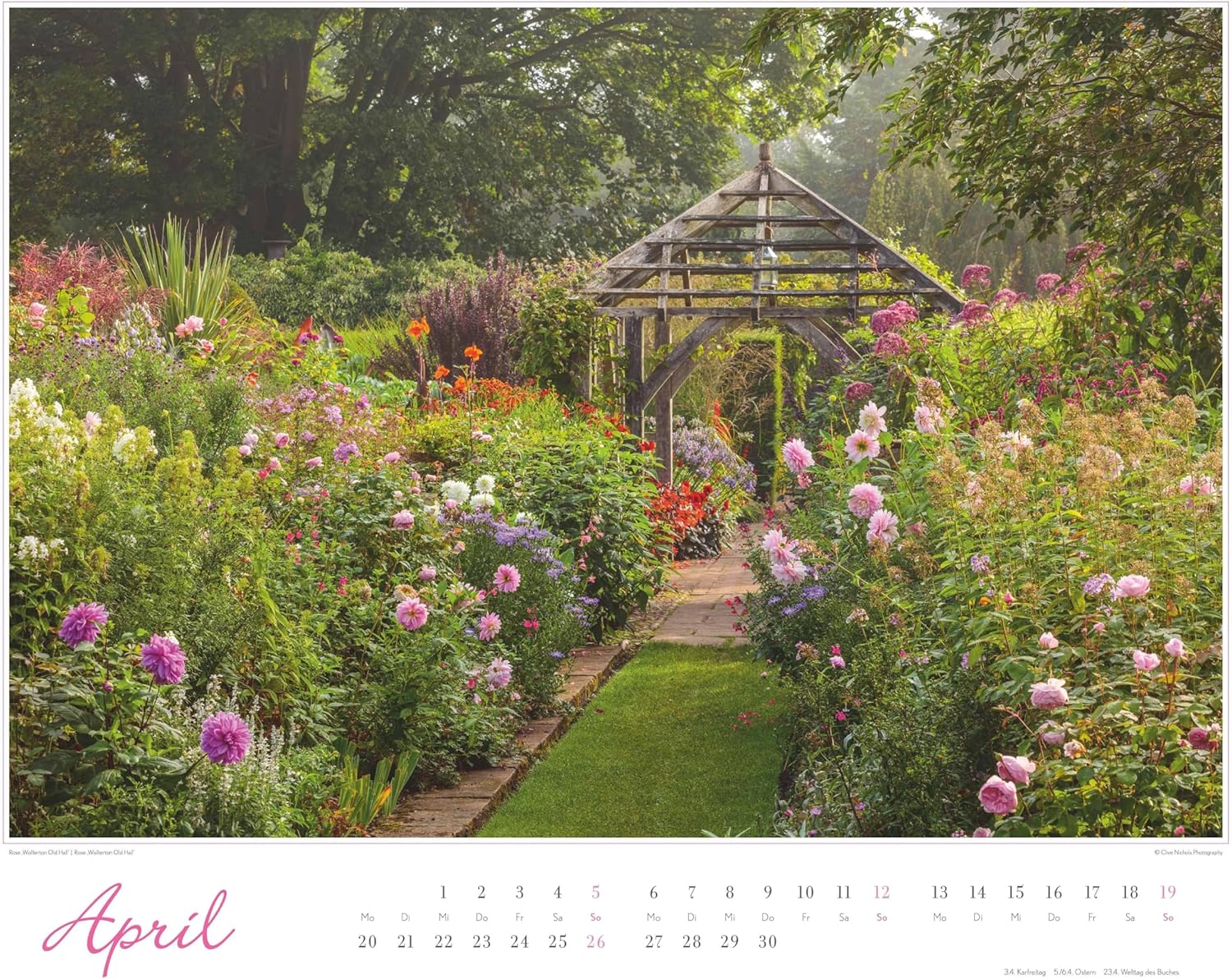 Detalle 2 de Im Rosengarten 2026 Gartenkalender 52 x 43 cm