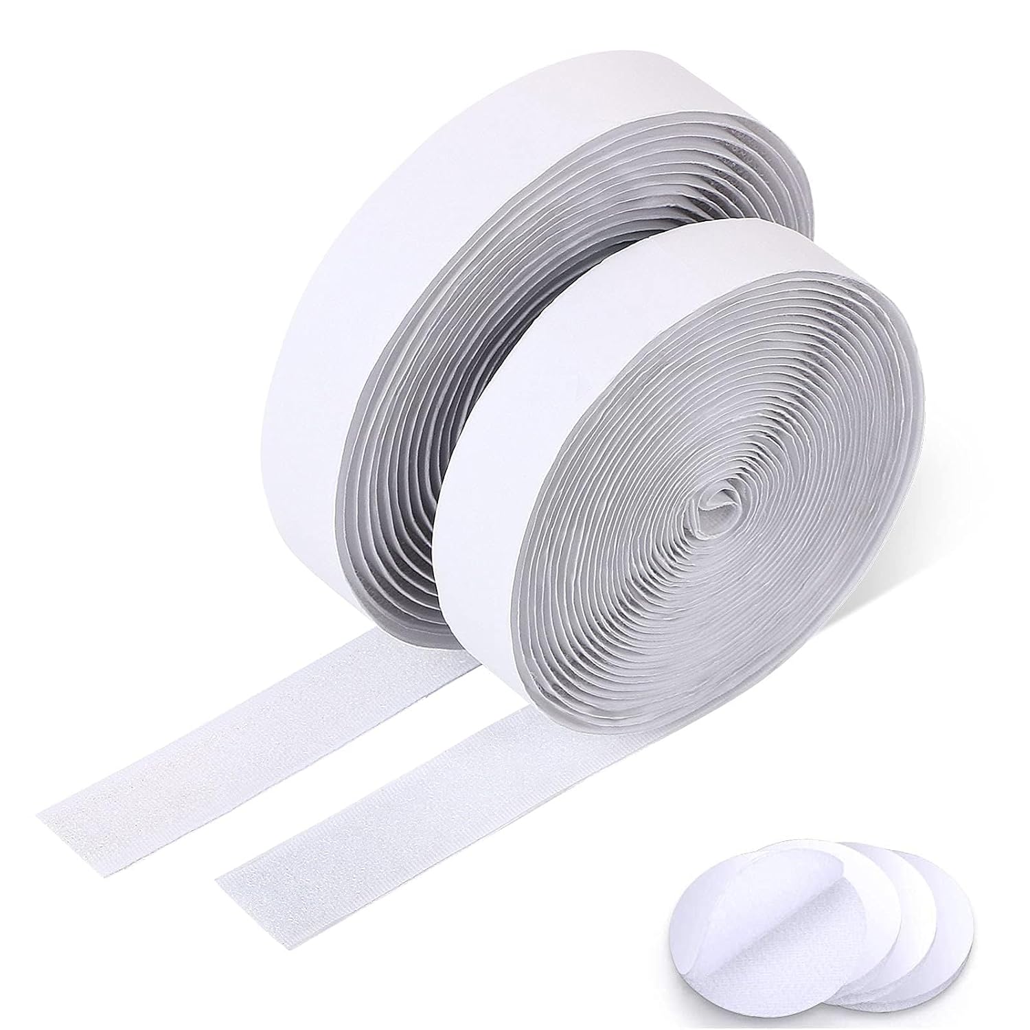 Detalle de Vicloon Scratch Autocollant Double Face 20 mm x 10 m : rubans auto-agrippants (blanc) pour bricolage et cadre photo