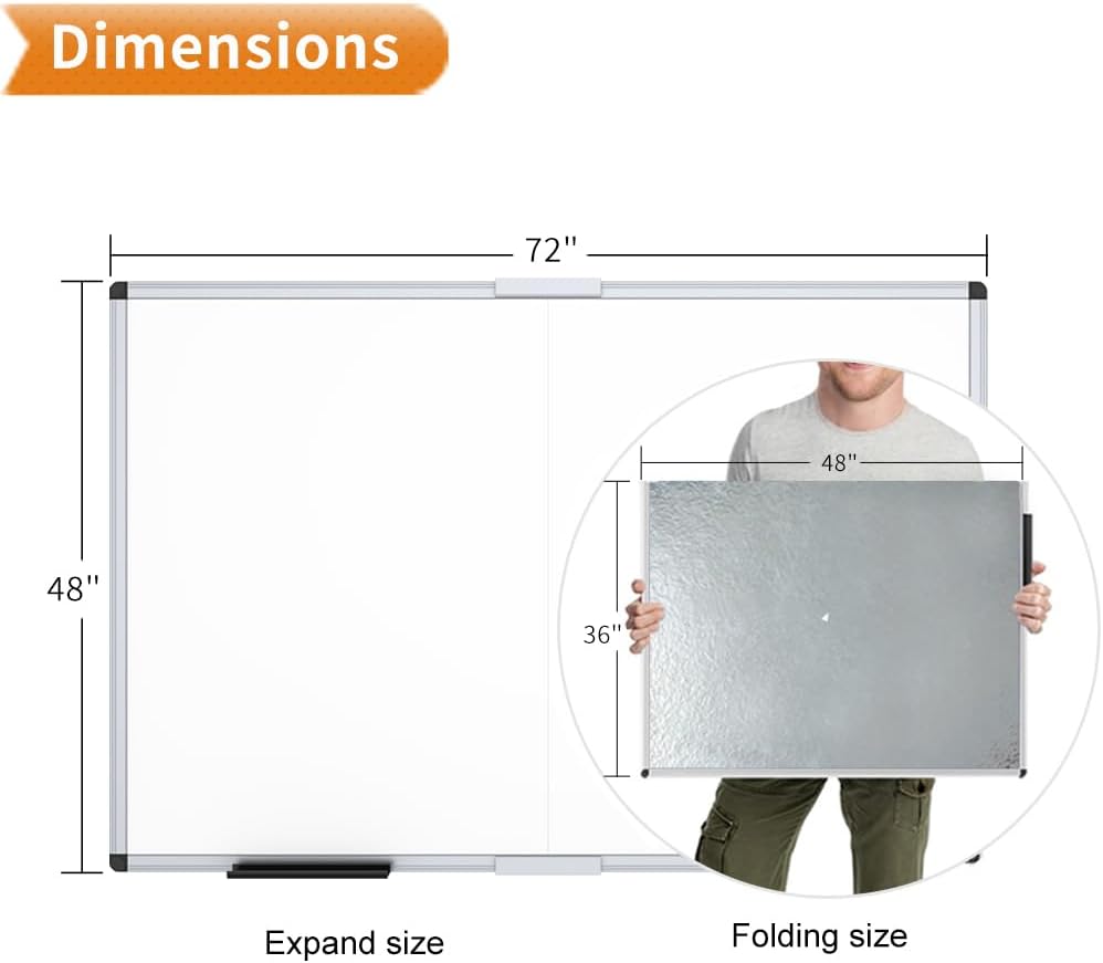 Detalle 2 de VIZ-PRO Magnetic Whiteboard 72 x 48 Inches