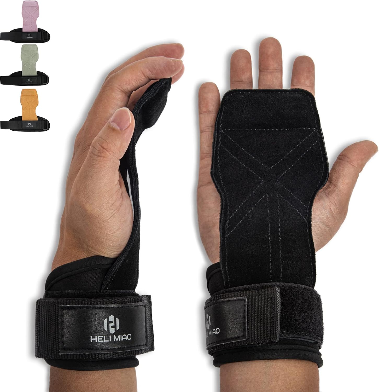 Power Lifting Straps leather lifting wrist straps for powerlifting, bodybuilding and CrossFit