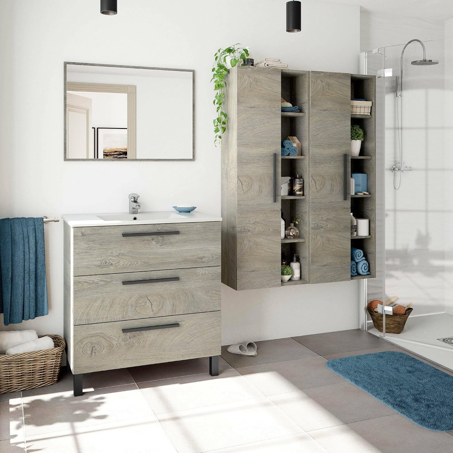 Detalle 2 de Dmora LosAngeles Colonna bagno 51x25x135 cm