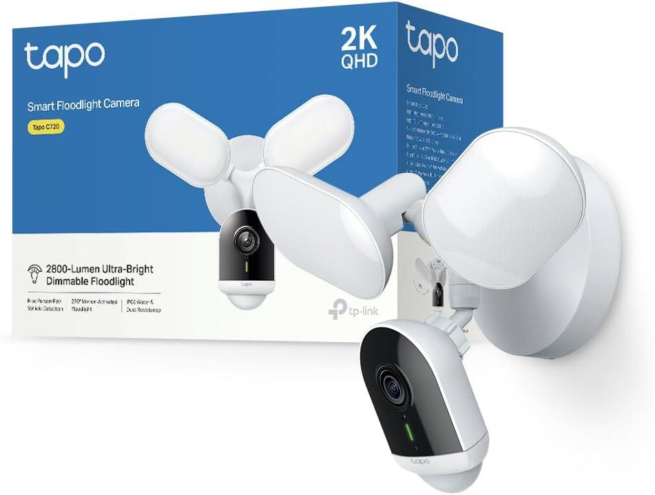 Tapo C720 caméra de surveillance extérieure WiFi 2K 4 MP avec projecteurs LED et détections IA