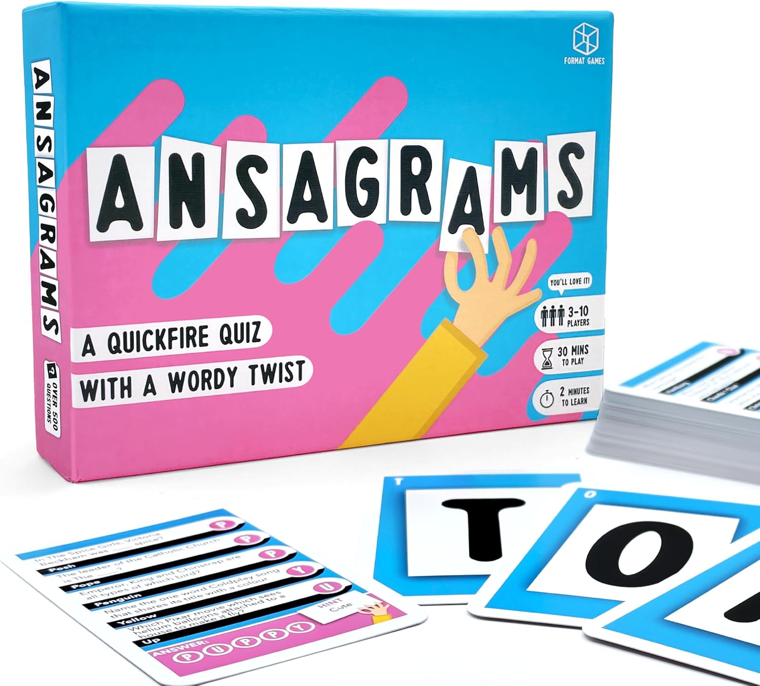 Detalle de Format Games Ansagrams 500-Question Trivia Card Game