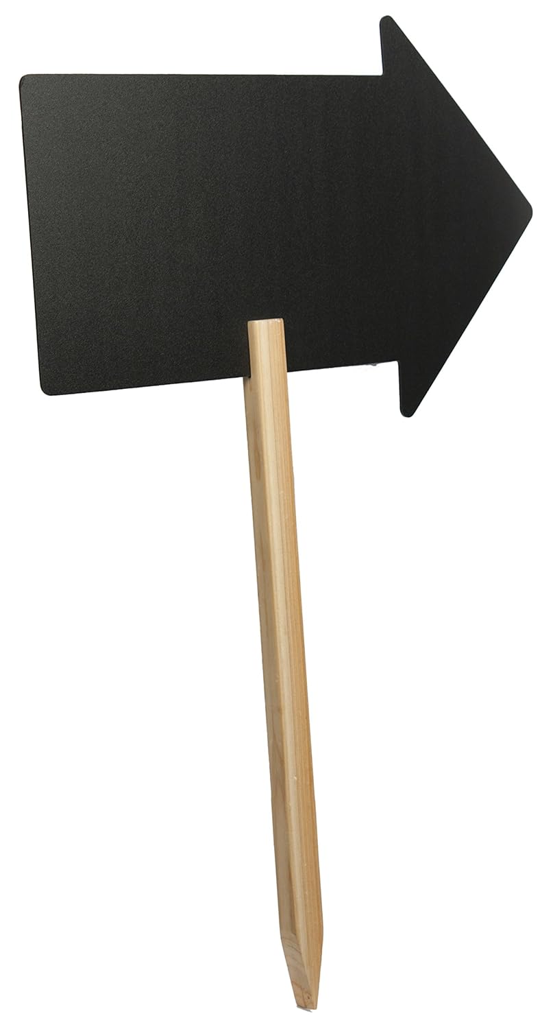 Thumbnail 1 de Securit FBS-Arrow Tableau noir avec marqueur à craie, support en bois