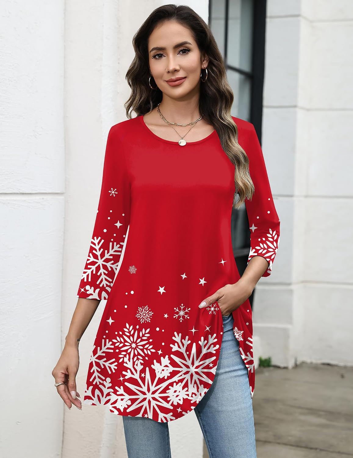 Detalle 2 de Zeagoo Women's Tunic Top, Polyester-Spandex