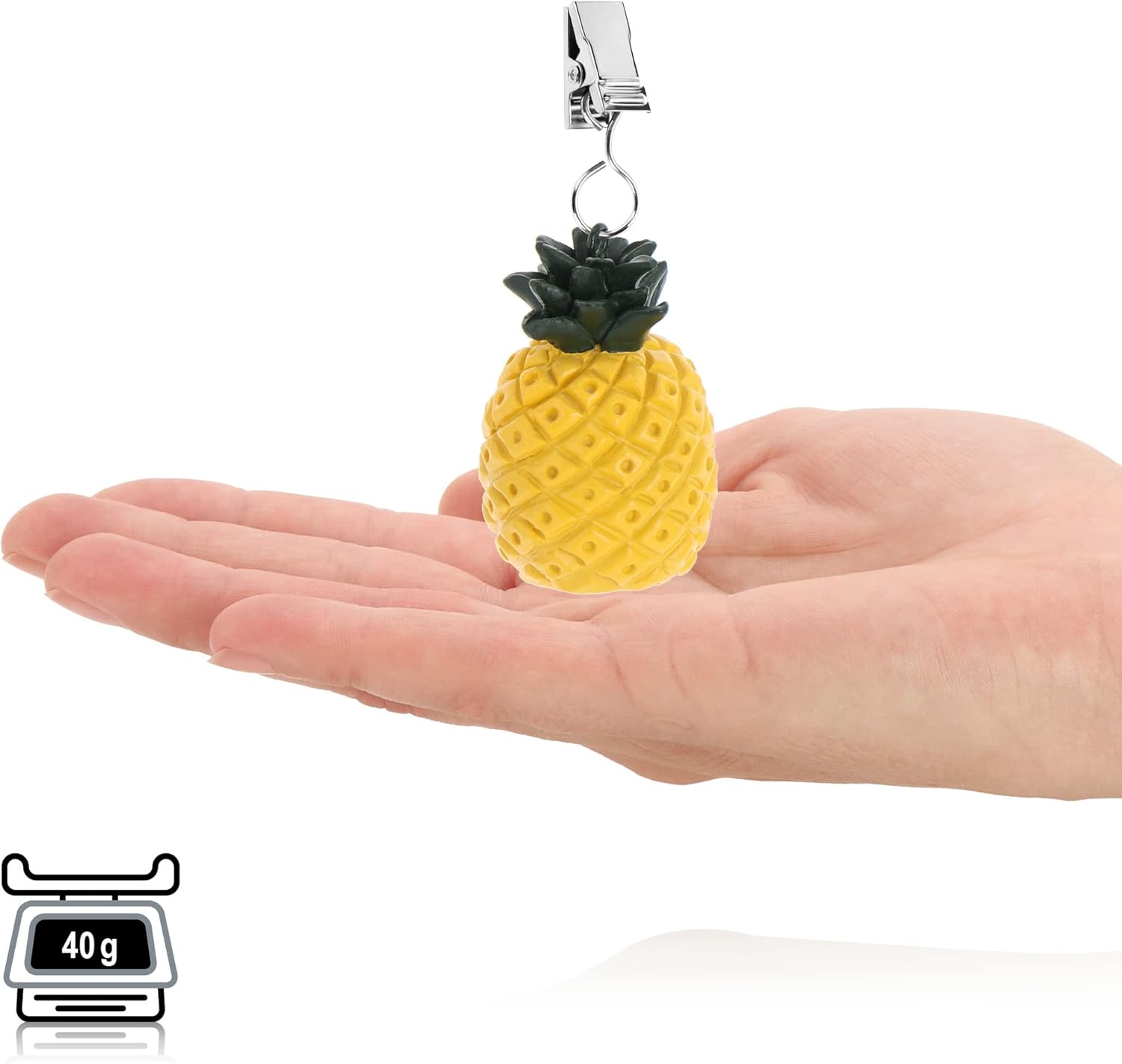 Thumbnail 4 de Lot de 8 poids de nappe résistants aux intempéries avec pince ananas (com-four) – env. 40 g