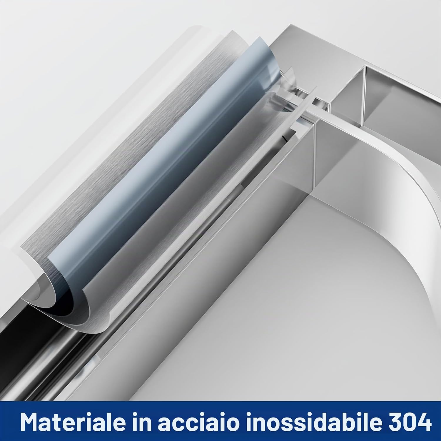 Thumbnail 5 de CECIPA Rubinetto lavabo a cascata alto, cromo, 245 mm di altezza – miscelatore in ottone e acciaio inox