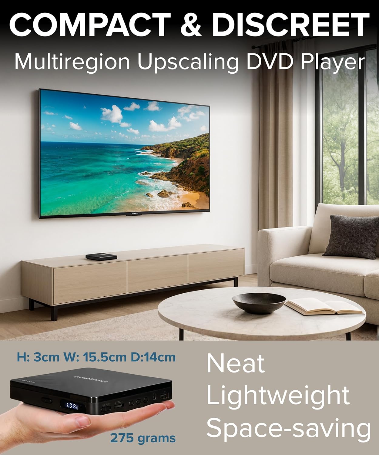 Thumbnail 1 de Grouptronics GT-MICRO-DVD: Mini Multi-Region HDMI DVD Player for TV