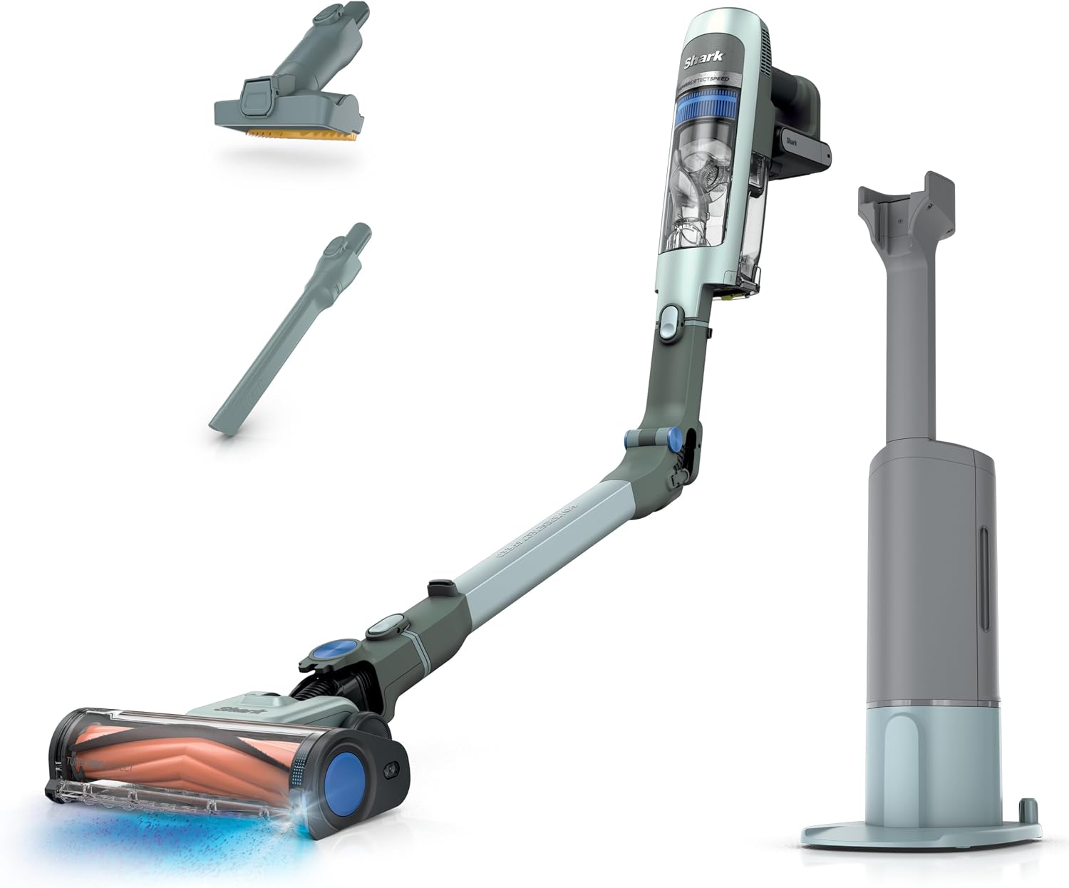 Detalle de Shark PowerDetect Speed Plus Clean & Empty Cordless Stick Vacuum (IA3243) — Frosted Sage