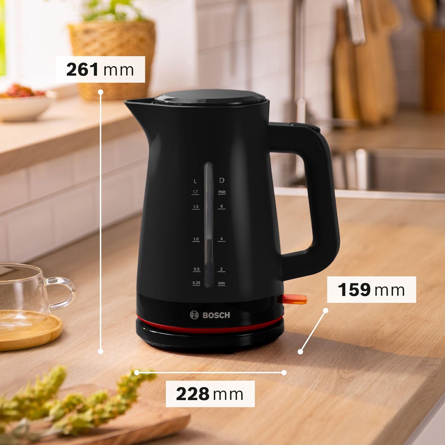 Thumbnail 6 de Bosch MyMoment Infuse TWK3M123GB cordless electric kettle (1.7 L, fast boil) in black