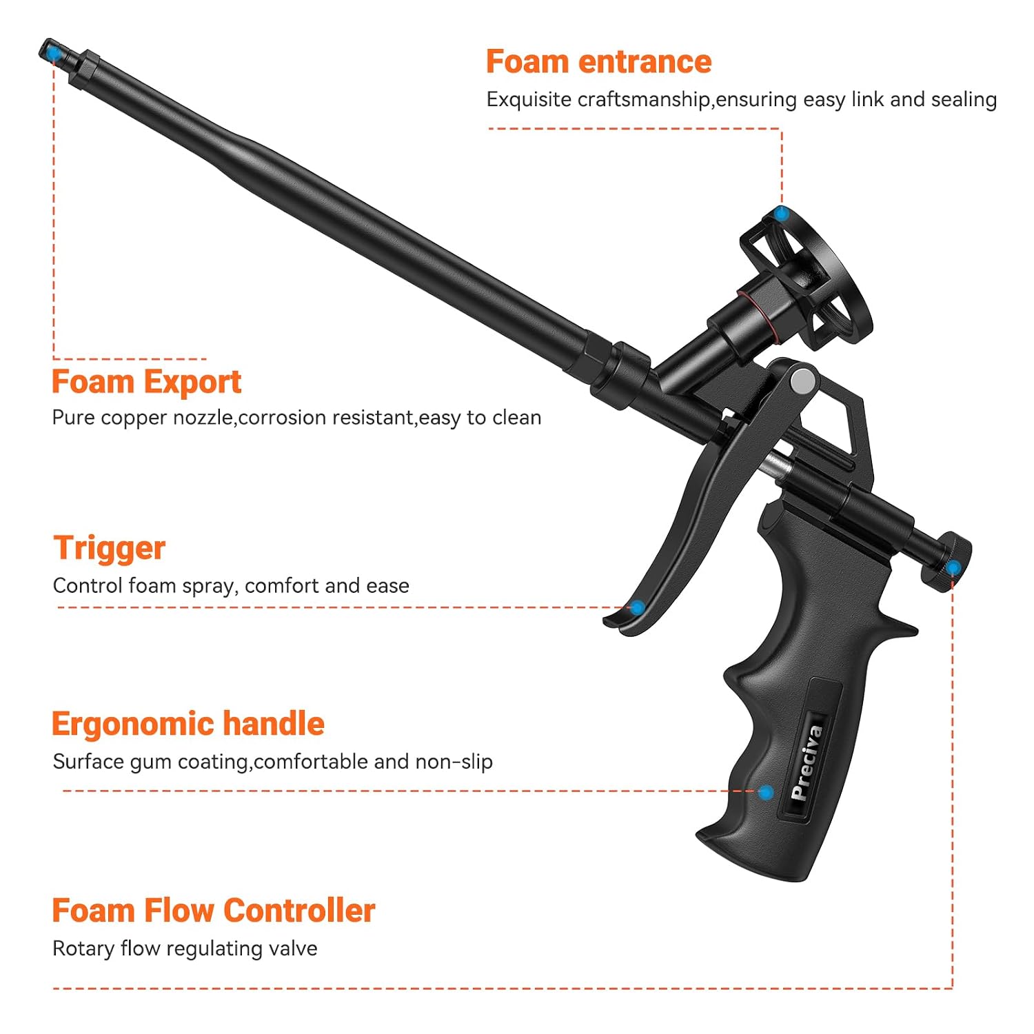 Detalle 1 de Preciva Foam Gun professional expanding applicator