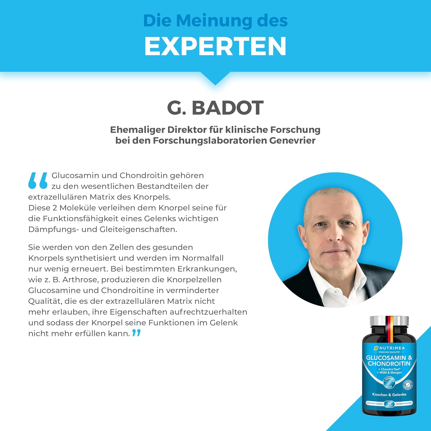Detalle de Glucosamin & Chondroitin 4in1 Komplex mit MSM + Mangan – Gelenkkapseln für Knorpel und Bindegewebe