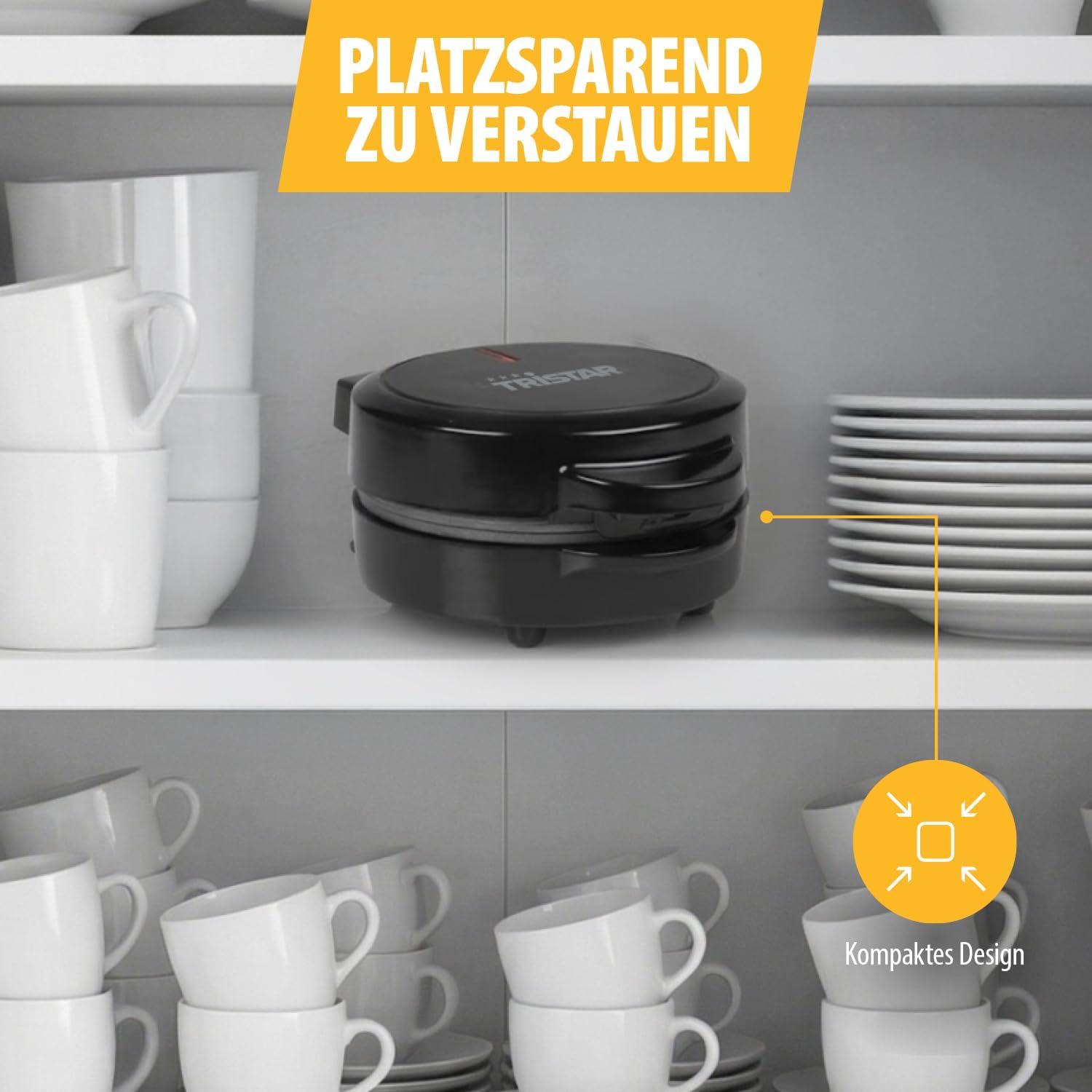 Thumbnail 6 de Tristar Mini-Waffeleisen WF-2109: Runde Waffeln kompakt und zuverlässig