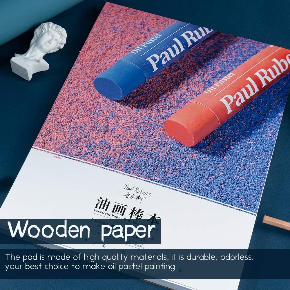 Detalle de Paul Rubens oljepastellpapper, A4-format, varmpressat, 240 g/m², 30 ark