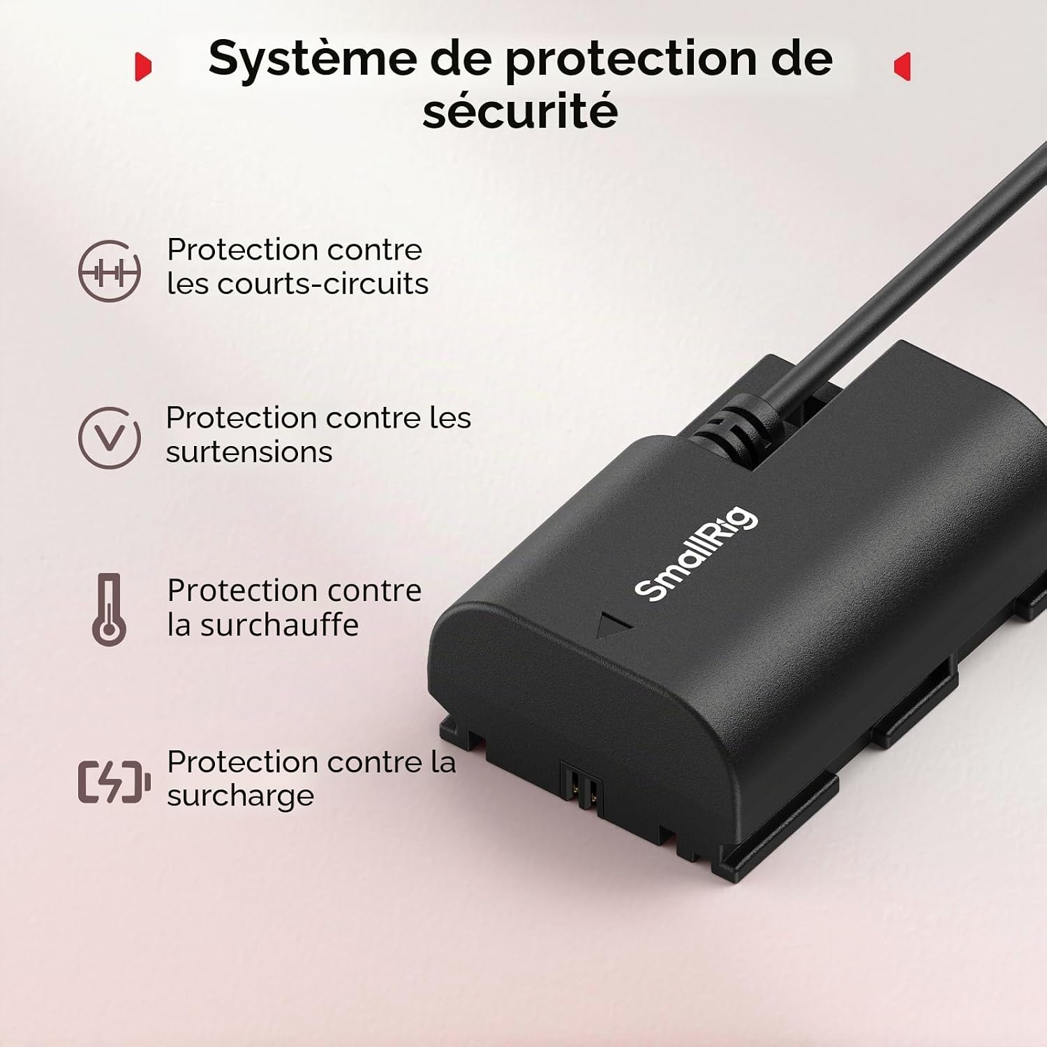 Thumbnail 6 de SMALLRIG Batterie factice LP-E6P 200 cm