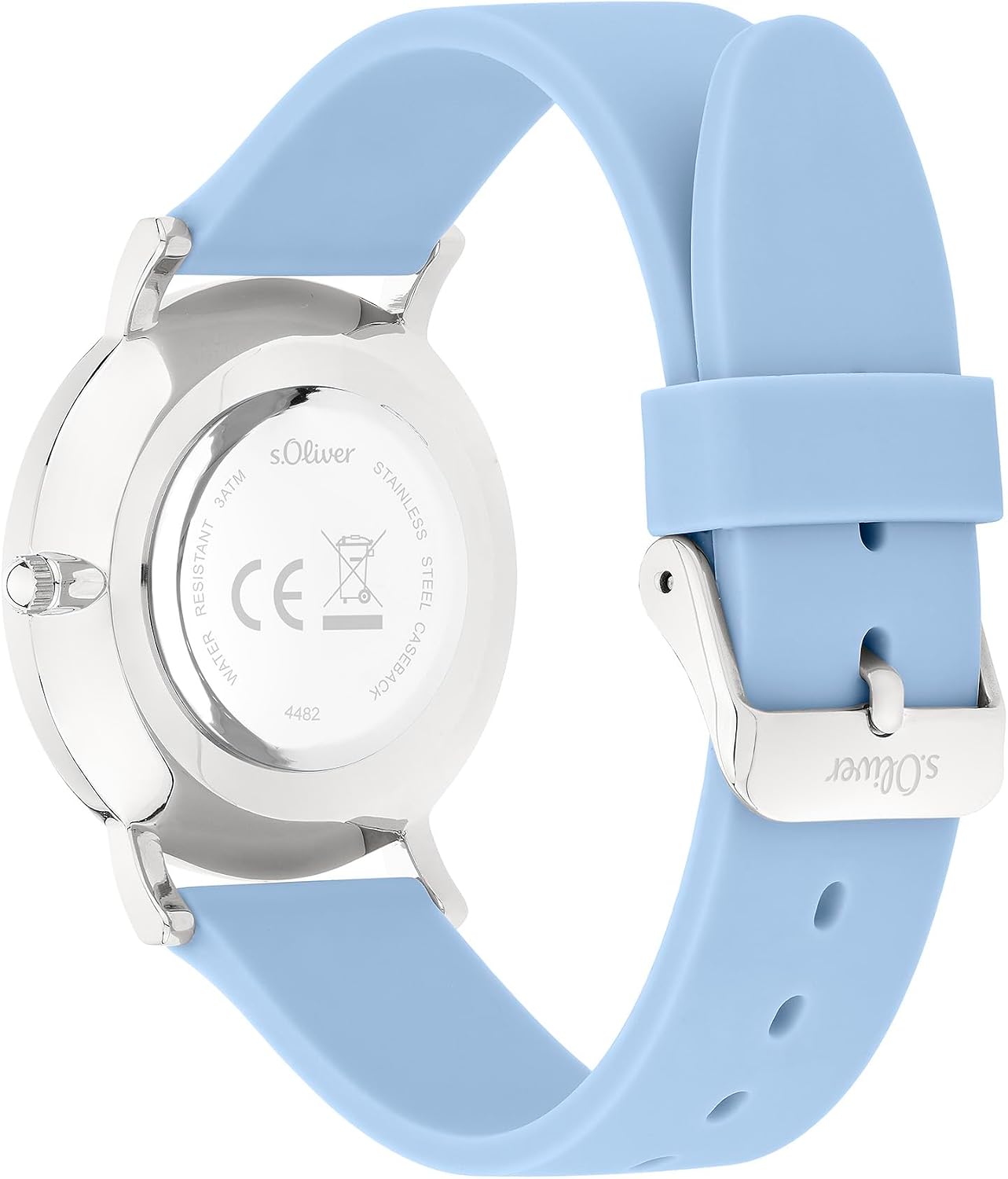 Detalle de s.Oliver Damenuhr mit Silikonband – 36 mm, zeitloses Design in Blau