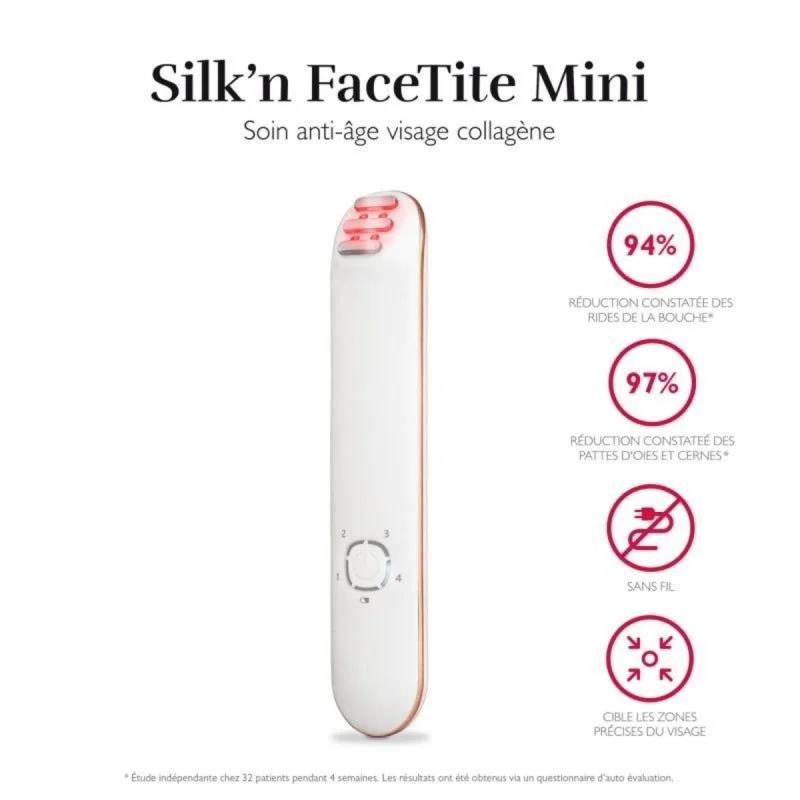 Detalle de Silk'n FaceTite Mini Blanco: RF + LED para rejuvenecimiento facial en casa