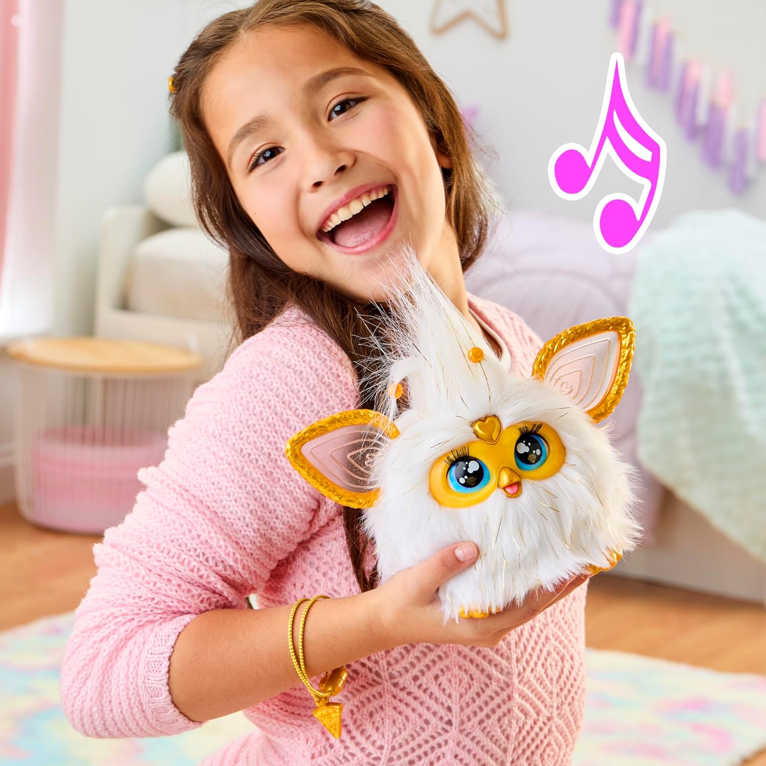 Detalle de Hasbro Furby Gold Glam interaktives Plüschspielzeug