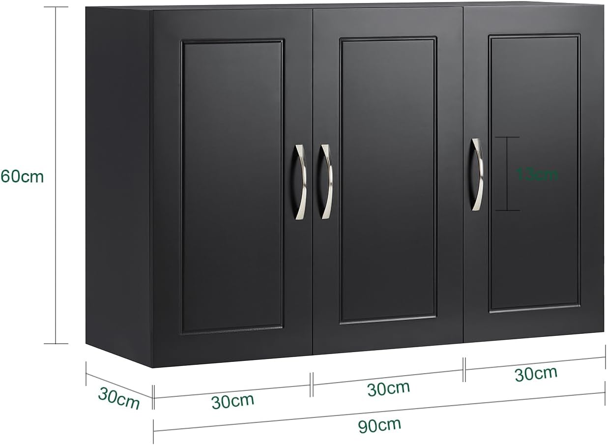 Detalle de SoBuy FRG231-L-SCH Armario pared 90x30x60 cm