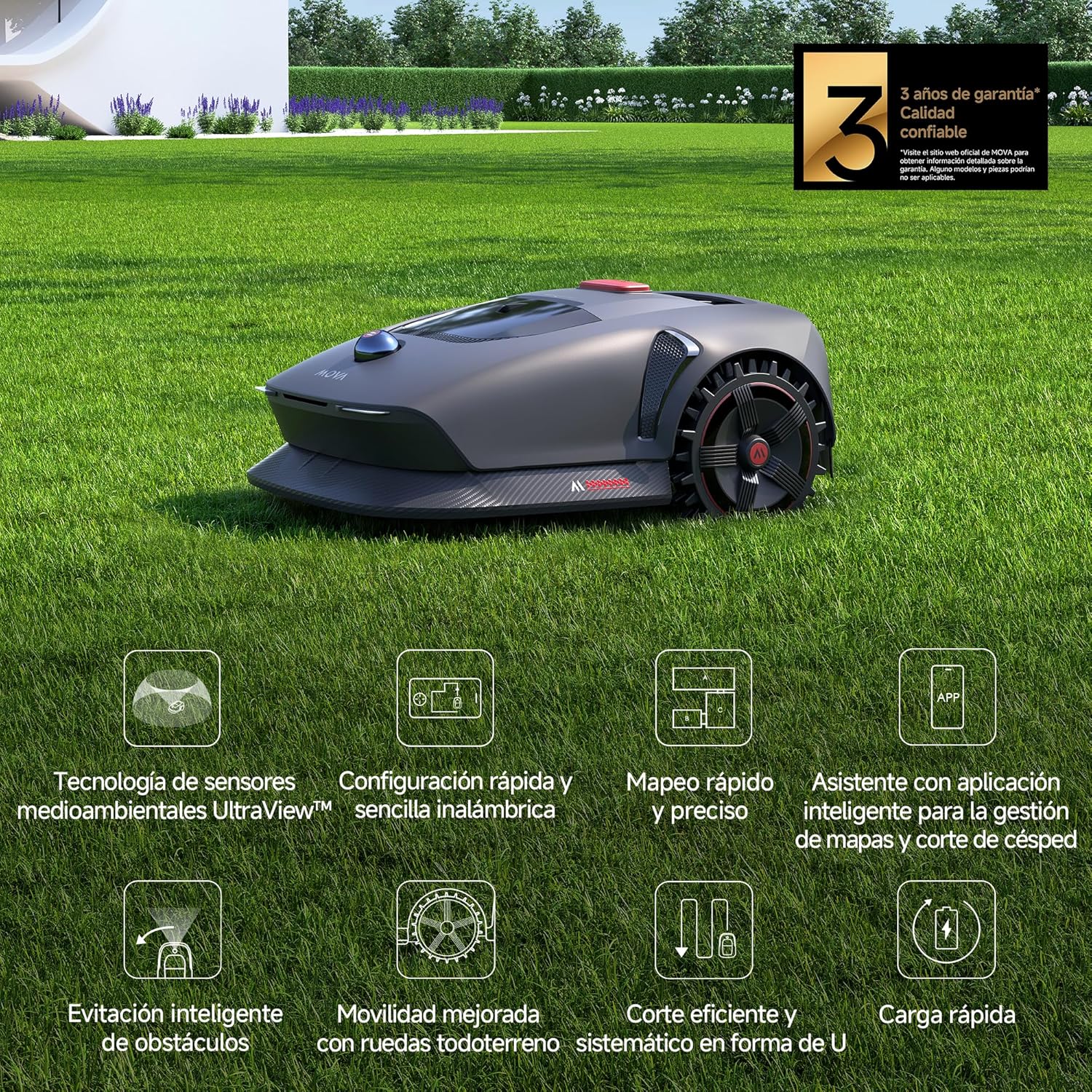 Detalle 2 de Mova 1000 Robot Podador para jardines hasta 1000 m²