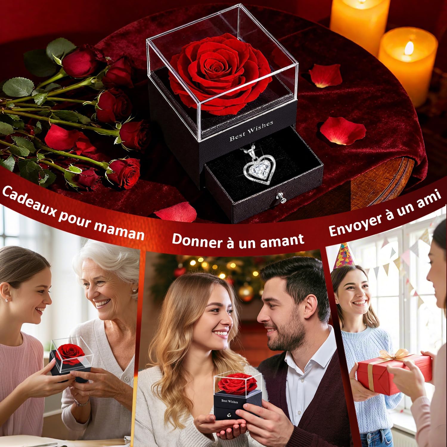 Thumbnail 6 de Willuck Rose eternelle Rouge 1 boĂźte đč
