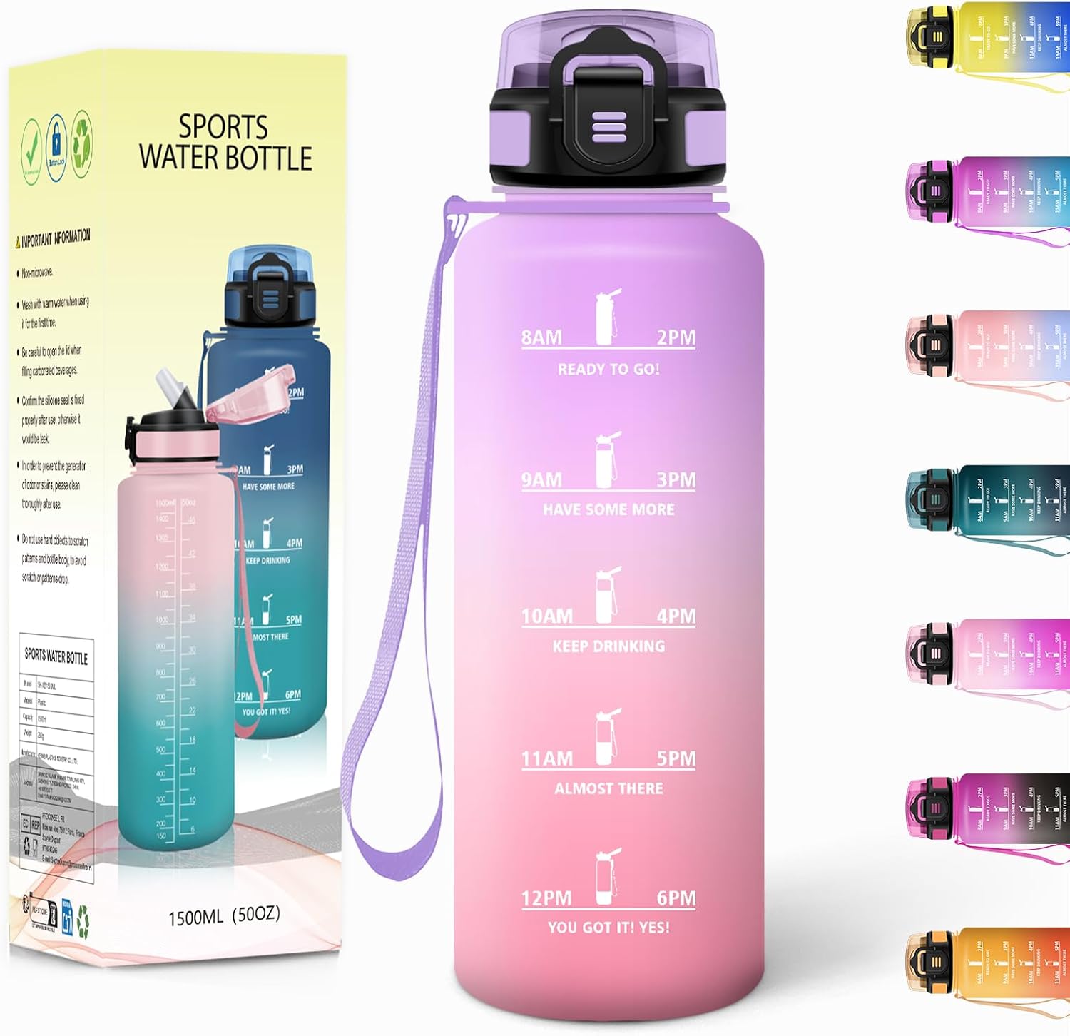 Detalle de Motswedi Gourde 1500ML pour sport