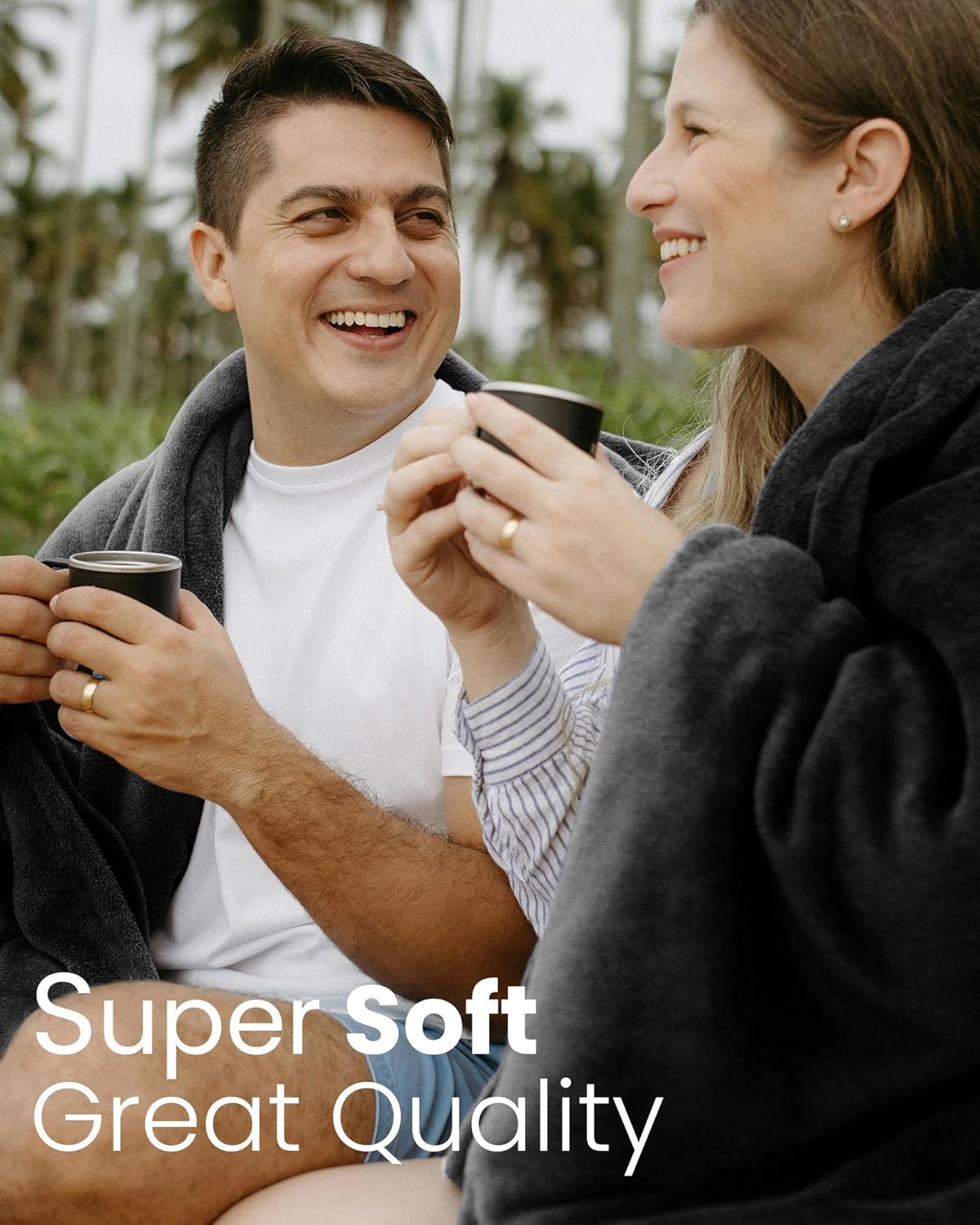 Thumbnail 3 de blunique Black Lightweight Fleece Blanket (King, 104x90 inches) – soft, cosy and easy to care for