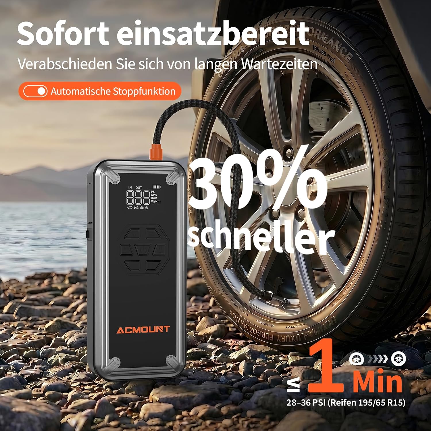 Detalle de Acmount W160 Starthilfe Powerbank 7000A