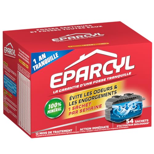 Detalle de Eparcyl Traitement Fosse Septique 12 Mois – 54 Sachets, Action Immédiate